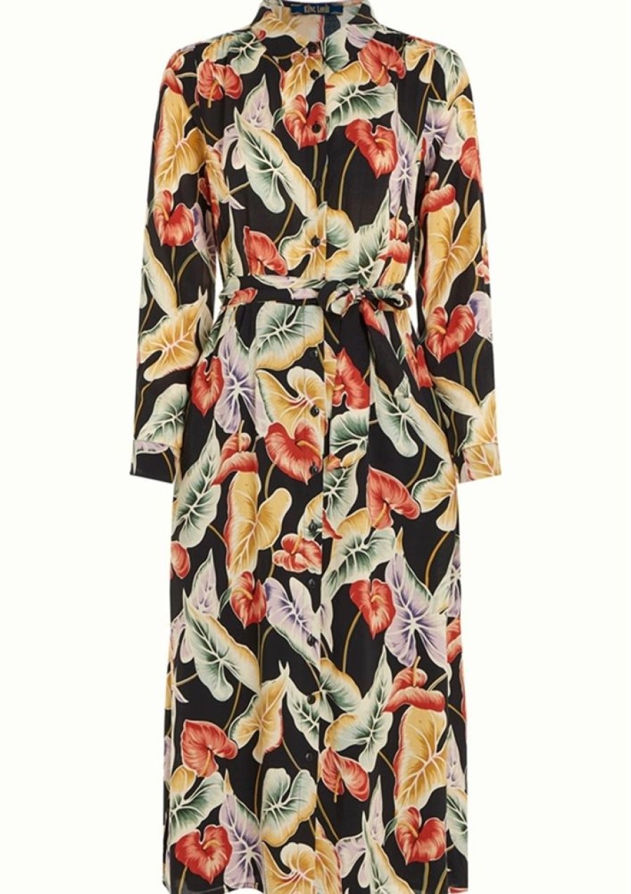 Kjoler King Louie | King Louie Kjole Olive Midi Dress Marmora Black