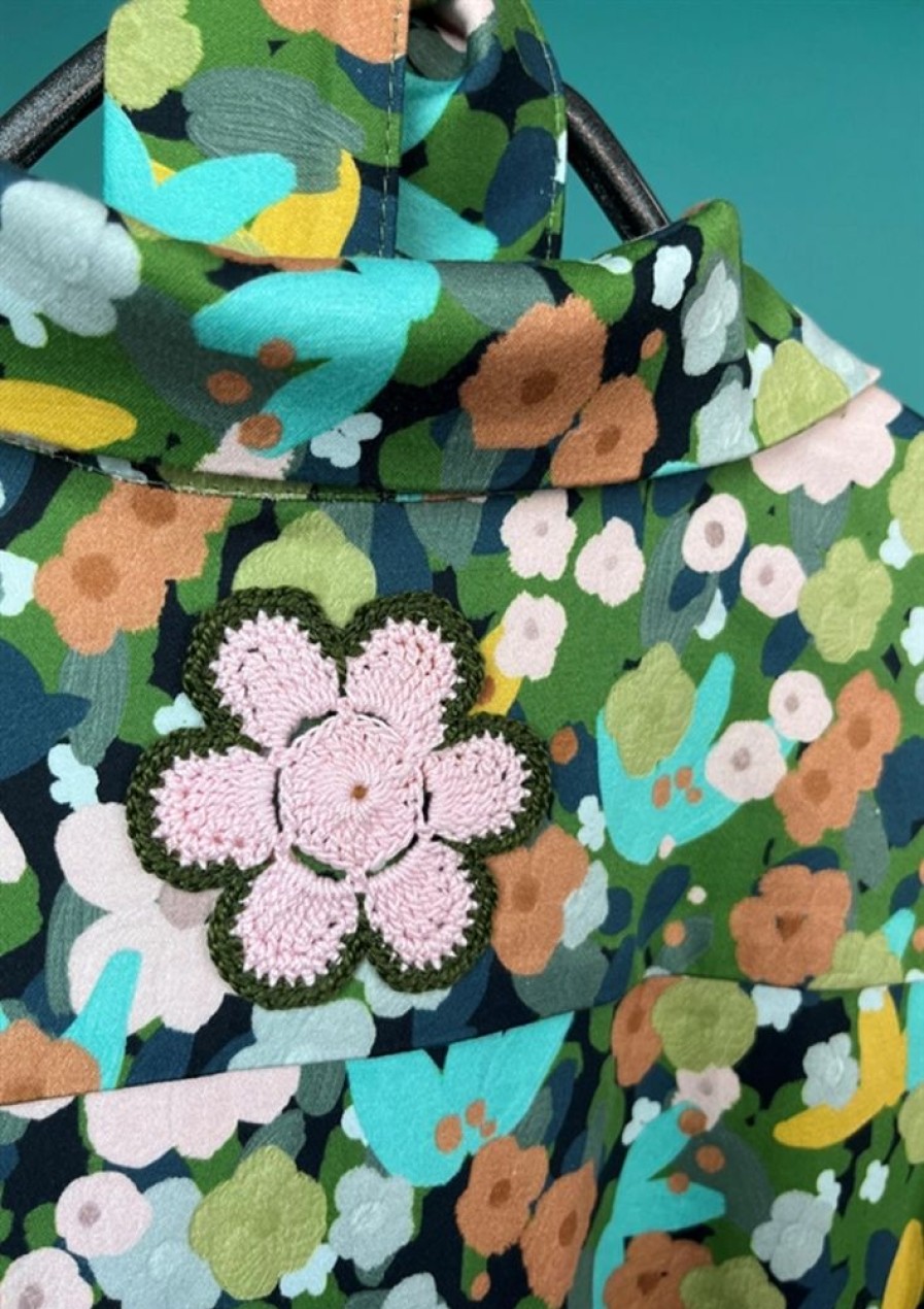 Kjoler du Milde | Du Milde Kjole Green Flower Floating Dufelicity