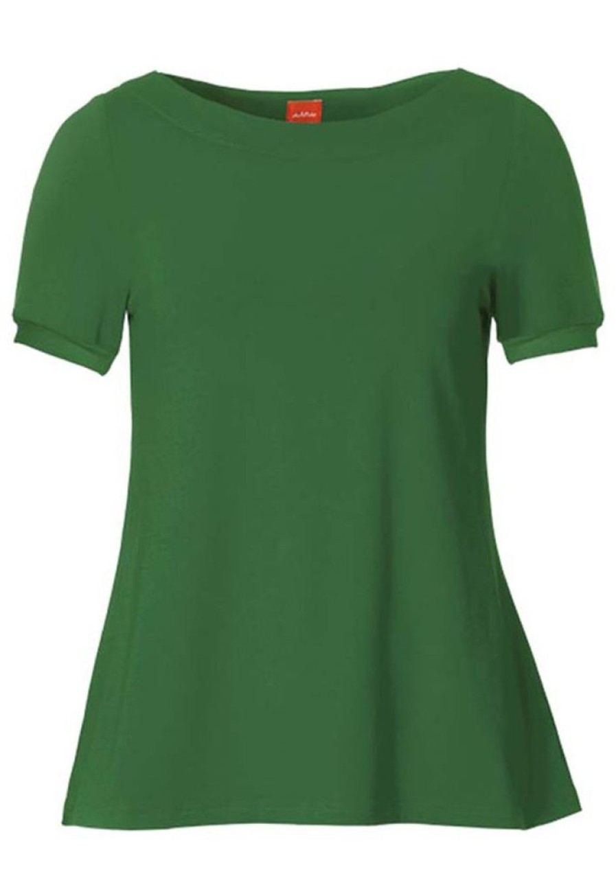 Toppe & T-Shirts du Milde | Du Milde T-Shirt Dualberta Basic Short Sleeve Pinegreen