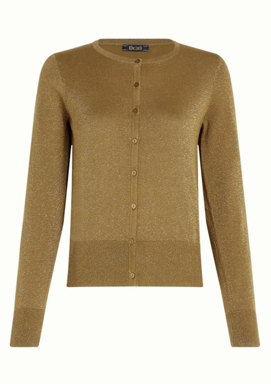 Cardigans & Strik King Louie | King Louie Cardigan Cardi Roundneck Lapis Golden Brown