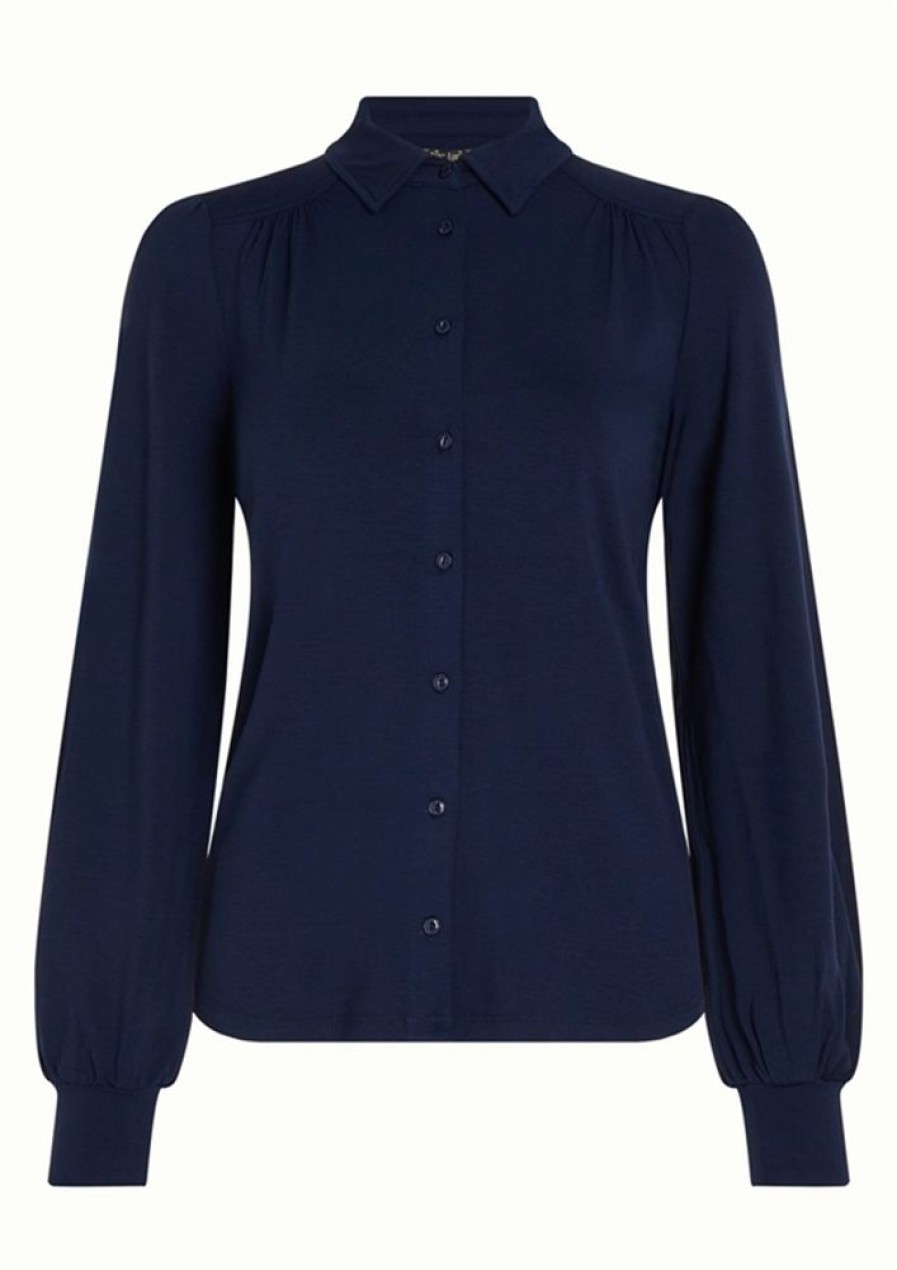 Bluser & Skjorter King Louie | King Louie Bluse Carina Blouse Ecovero Light Evening Blue