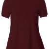 Toppe & T-Shirts du Milde | Du Milde T-Shirt Alberta Basic Short Sleeve Dark Cherry