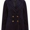 Jakker & Overtoj King Louie | King Louie Blazer Tina Blazer Pinstripe Blue