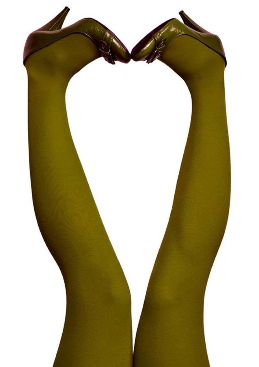 Stromper & Tights du Milde | Du Milde Strompebukser Khaki Dream 60 Denier
