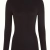 Bluser & Skjorter King Louie | King Louie Bluse Rollneck Top Uni Rib Black