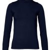 Bluser & Skjorter du Milde | Du Milde Bluse Basic Dark Marine Trinni With High Collar