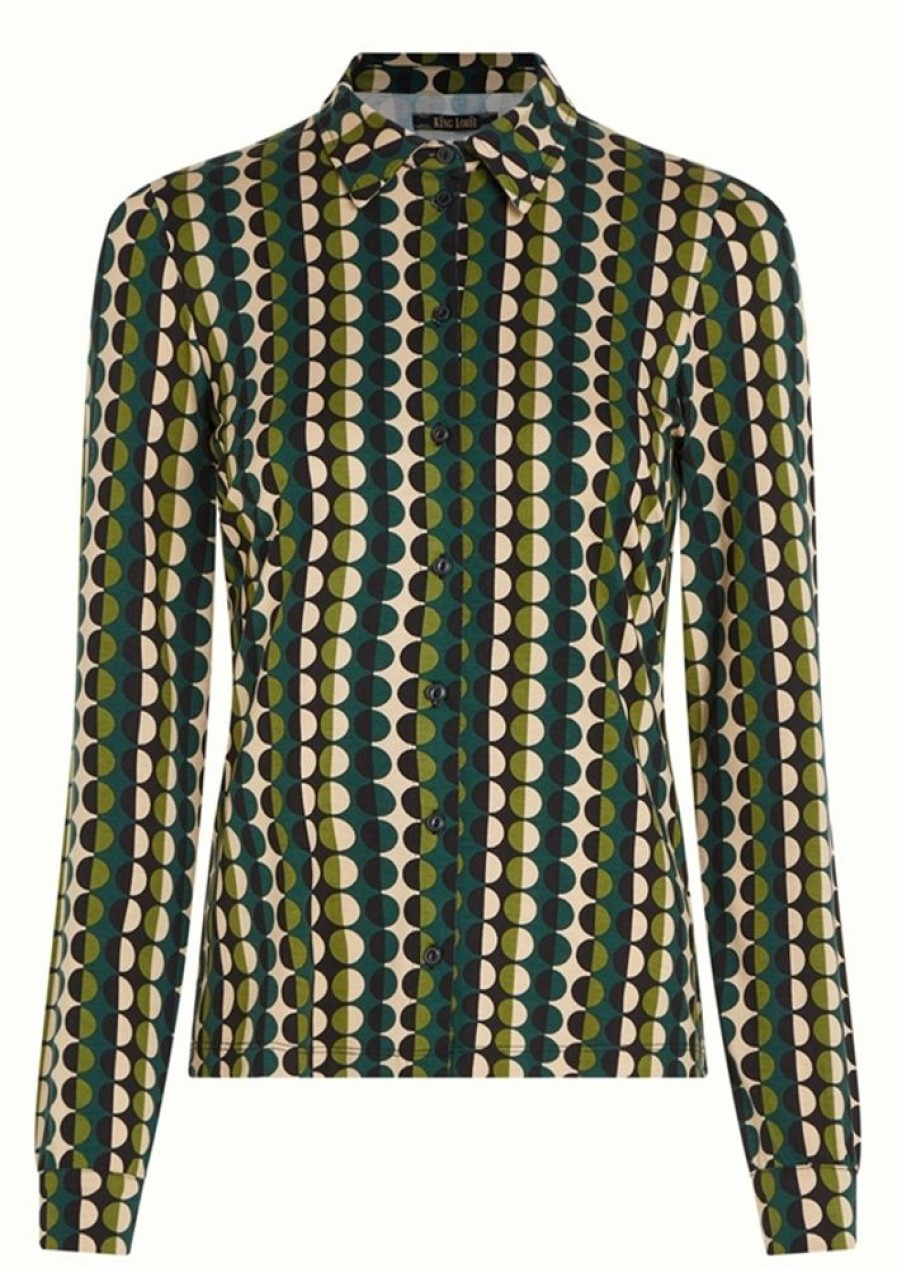 Bluser & Skjorter King Louie | King Louie Bluse Blouse Quincy Pine Green