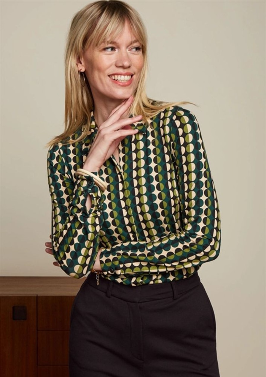 Bluser & Skjorter King Louie | King Louie Bluse Blouse Quincy Pine Green