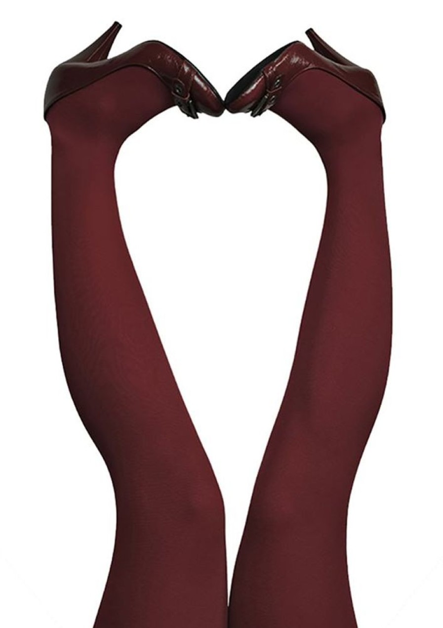 Stromper & Tights du Milde | Du Milde Strompebukser Dark Cherry 60 Denier