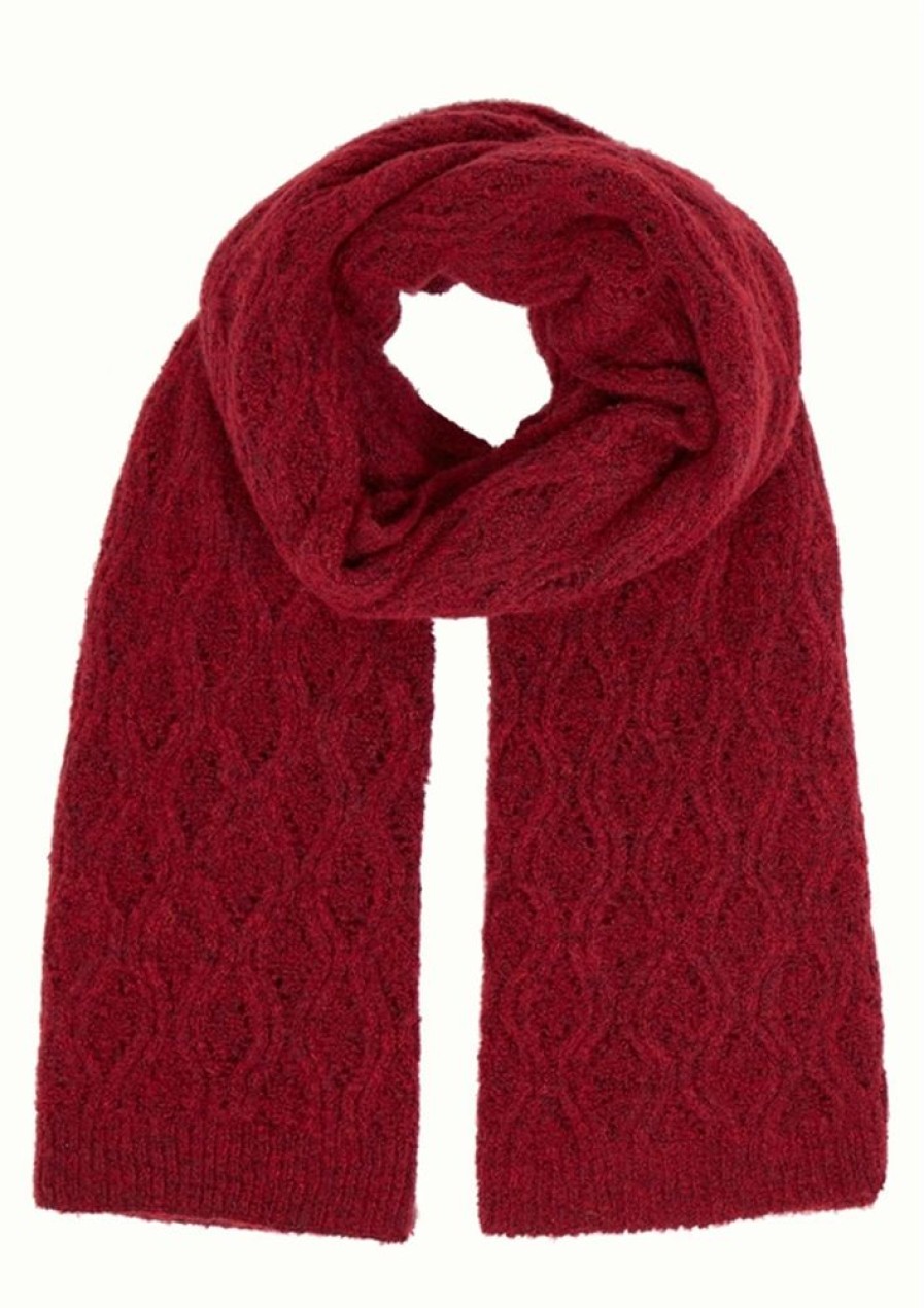 Torklaeder, Huer & Handsker King Louie | King Louie Torklaede Scarf Ajour Borgo Carbernet Red