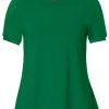 Toppe & T-Shirts du Milde | Du Milde T-Shirt Alberta Basic Short Sleeve Dark Green