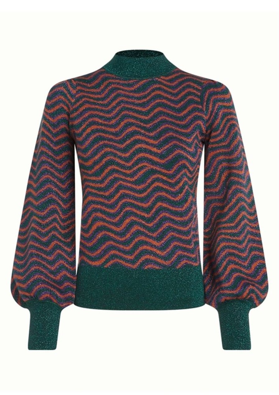 Bluser & Skjorter King Louie | King Louie Bluse Jada Sweater Lava Pine Green