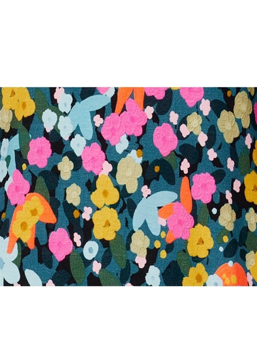 Bluser & Skjorter du Milde | Du Milde Bluse Floating Petrolflowers Dualberta