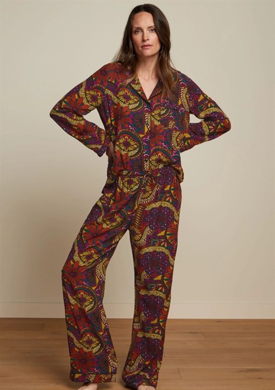 Bukser, Jeans & Leggings King Louie | King Louie Pyjamas Dusty Ladies Pyjama Coucou Pine Green