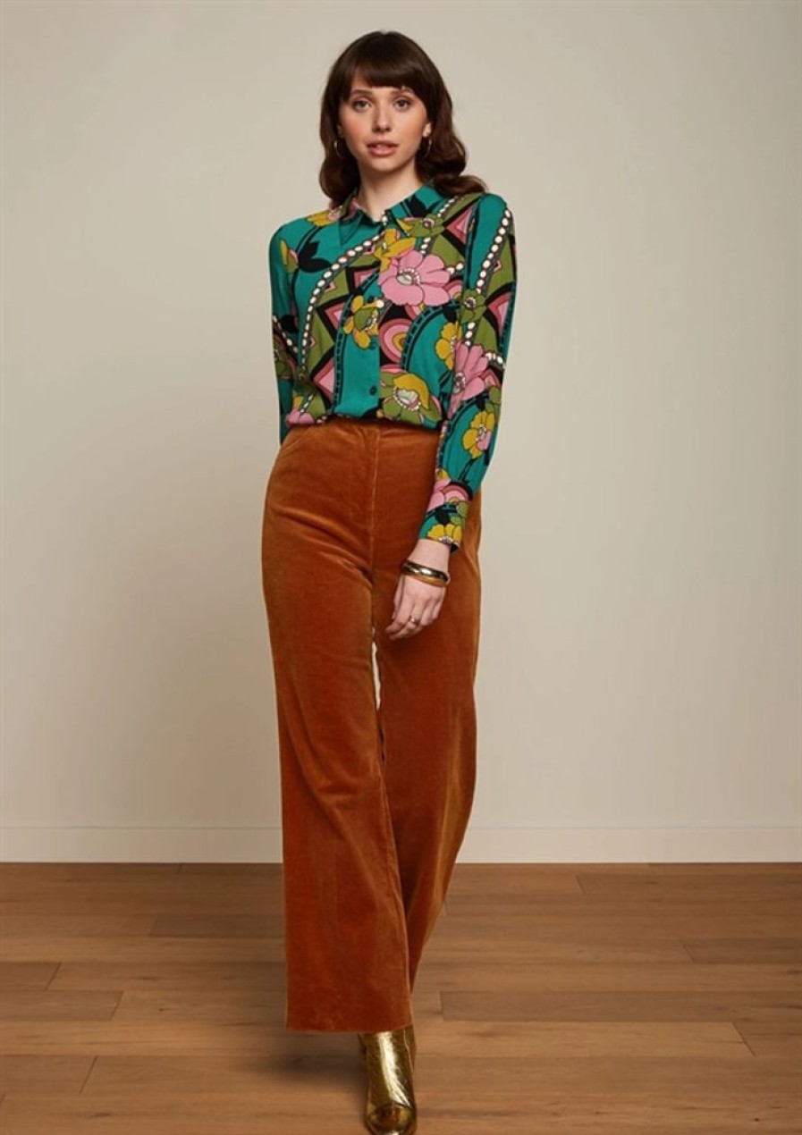 Bluser & Skjorter King Louie | King Louie Bluse Winona Blouse Lovechild Antique Green