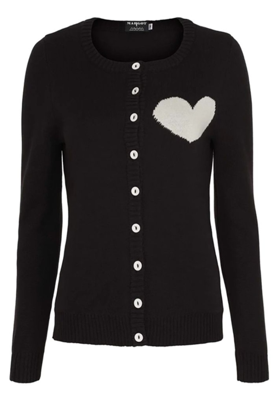 Cardigans & Strik Margot | Margot Cardigan Jet Blacklove No 1506