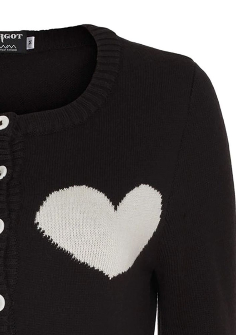 Cardigans & Strik Margot | Margot Cardigan Jet Blacklove No 1506