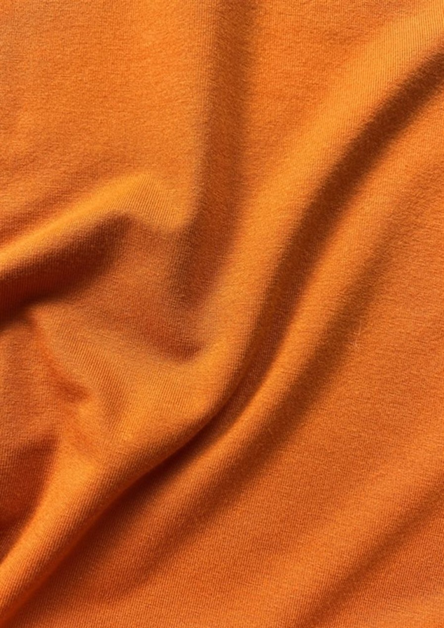 Toppe & T-Shirts du Milde | Du Milde T-Shirt Alberta Basic Short Sleeve Burned Orange