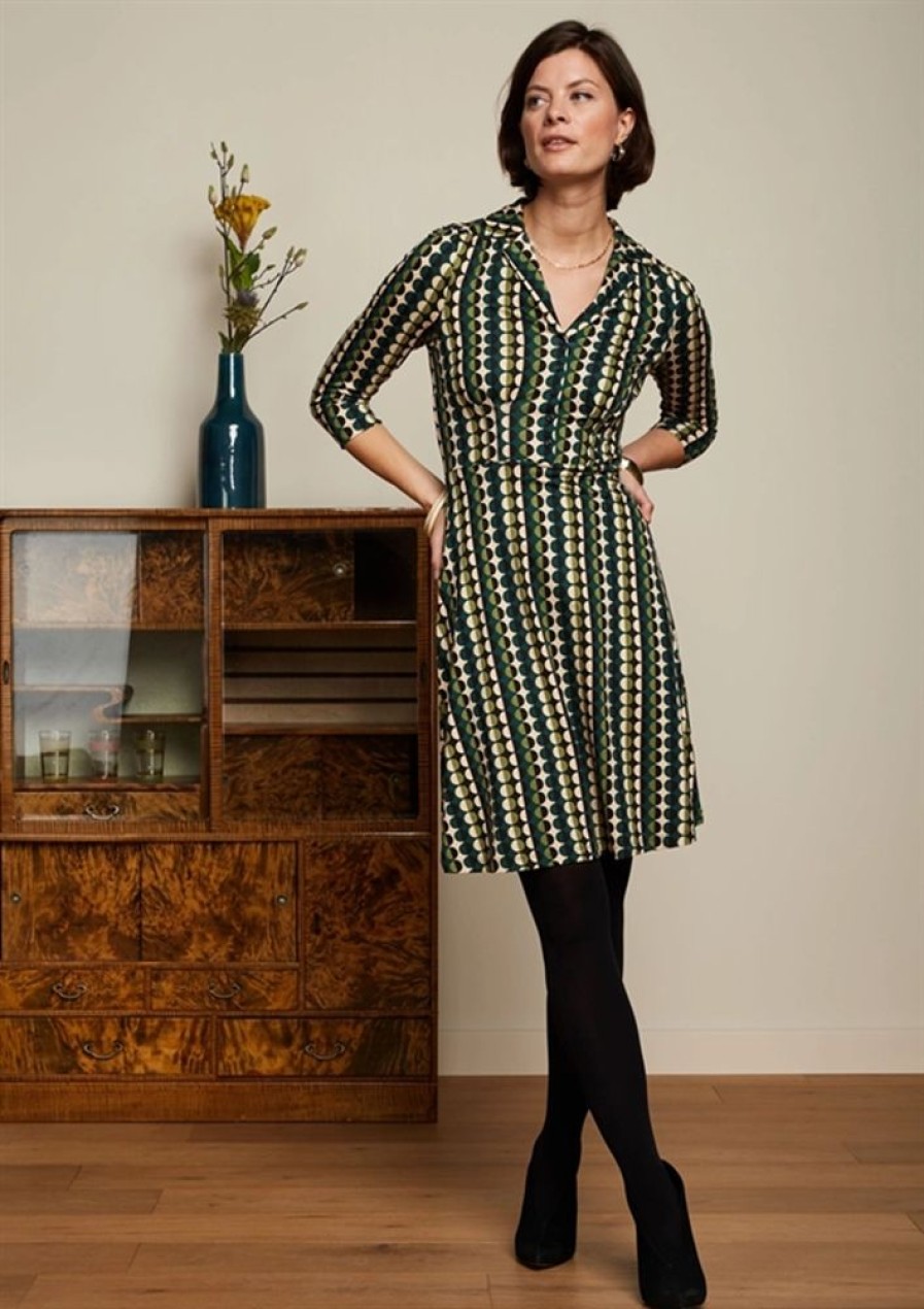 Kjoler King Louie | King Louie Kjole Diner Dress Quincy Pine Green