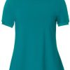 Toppe & T-Shirts du Milde | Du Milde T-Shirt Alberta Basic Short Sleeve Aquagreen