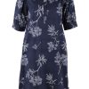 Baeredygtighed Danefæ | Danefae Kjole Danamaia Poplin Dress Navy/Chalk