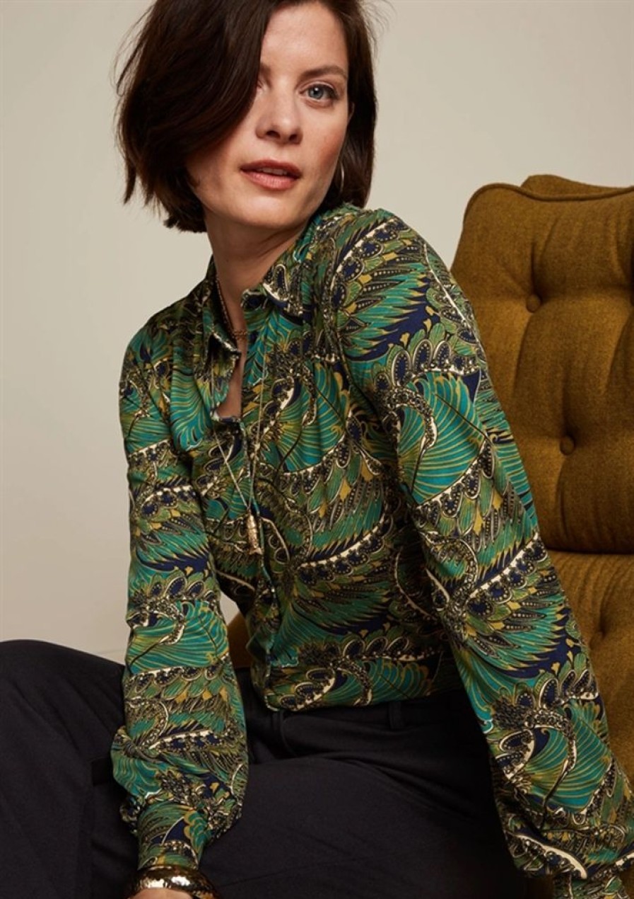 Bluser & Skjorter King Louie | King Louie Bluse Maisie Blouse Venus Blue
