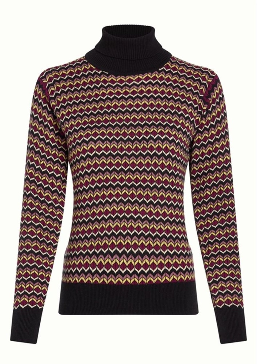 Bluser & Skjorter King Louie | King Louie Bluse Rollneck Top Nolan Black