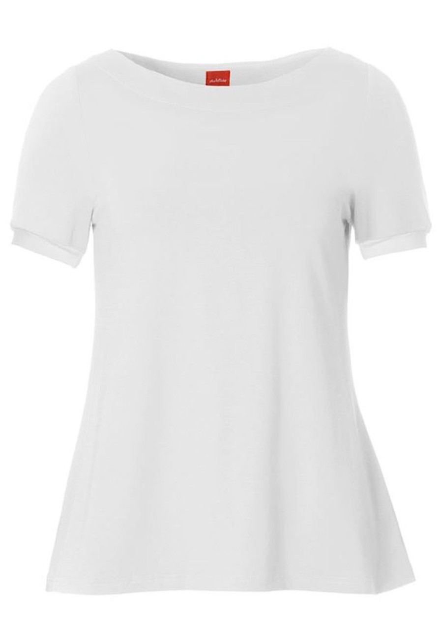 Toppe & T-Shirts du Milde | Du Milde T-Shirt Alberta Basic Short Sleeve White