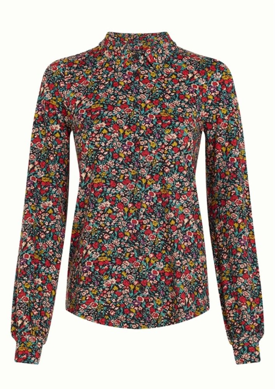 Baeredygtighed King Louie | King Louie Bluse Maisie Blouse Meadow Black